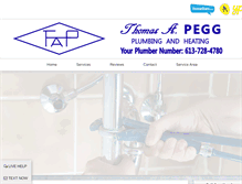 Tablet Screenshot of peggplumbing.com